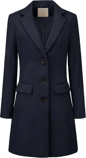 Allegra K Women's 2024 Pea Coat Single Breasted Long Winter Coats for Women