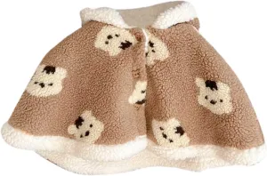 Baby Toddler Boys Girls Wool Blend Winter Hooded Outerwear Capes Poncho Coat Coat for Toddler Girls (Khaki, 0-6 Months)