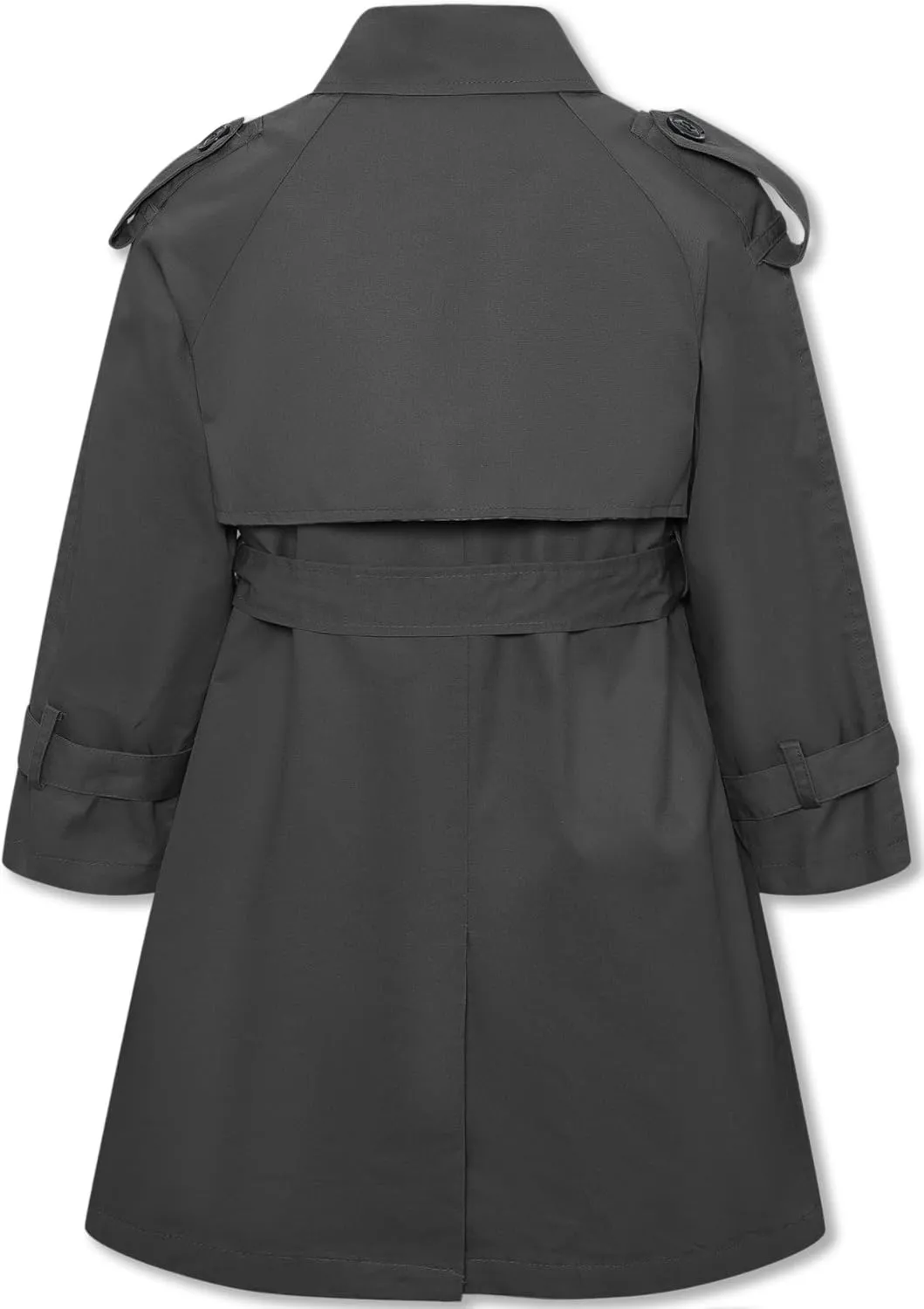 Betusline Girls & Women's Trench Coat Double Breasted Classic Lapel Outerwear, 3 Years - Women 2XL