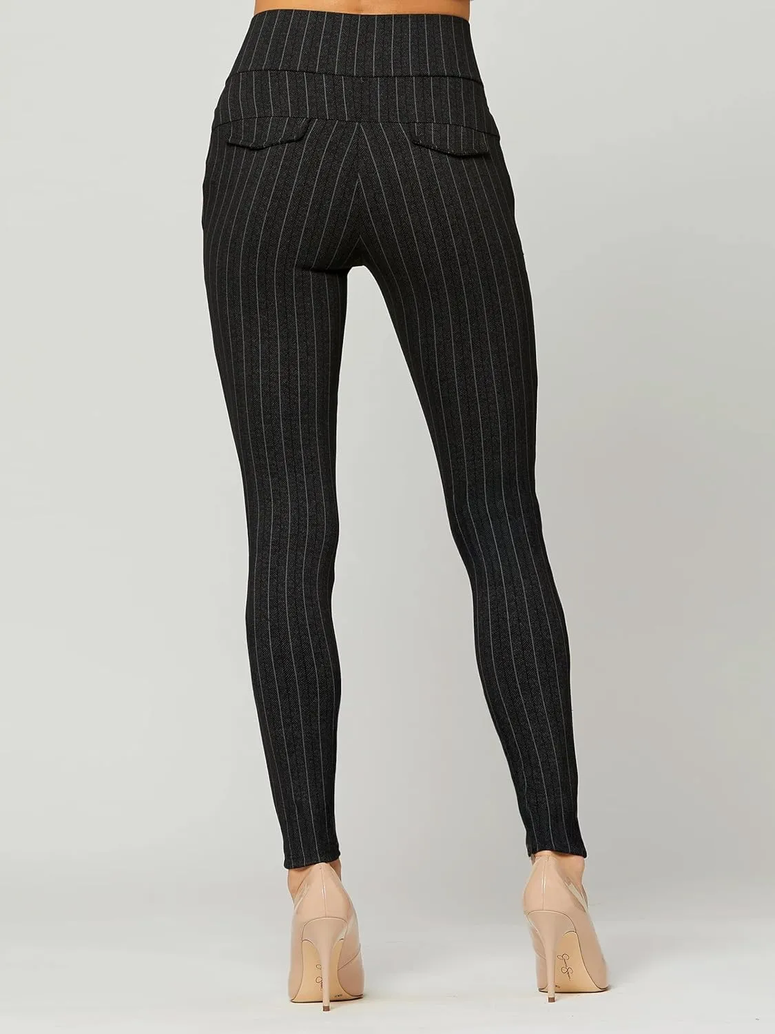 Conceited Stretch Slacks for Women - Wear to Work - Tummy Control - Slim Leg - Pockets - Ponte - (Available in Plus Size)