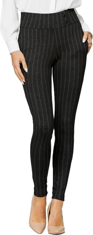 Conceited Stretch Slacks for Women - Wear to Work - Tummy Control - Slim Leg - Pockets - Ponte - (Available in Plus Size)