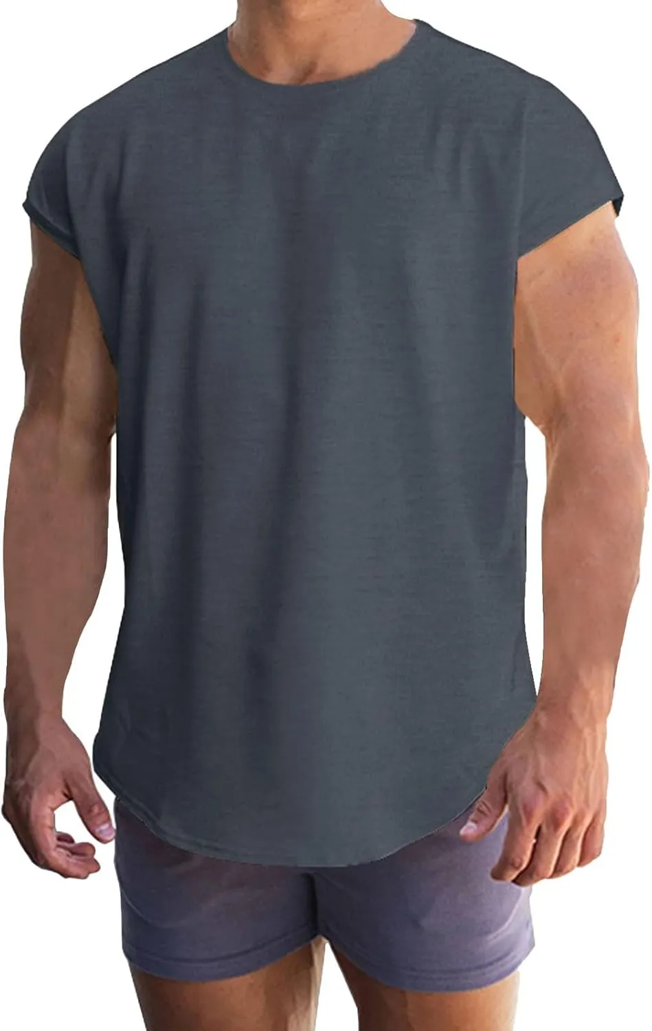 CRNTCEM Men's Workout Tops Summer Slim Fit Gym Bodybuilding Muscle Shirts Quick Dry Base Layer Fitness Tee Tops