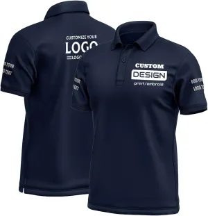 Custom Shirts, Custom Polo, Custom Polo Shirts for Men Personalized Golf Shirts Design Your Own Polos