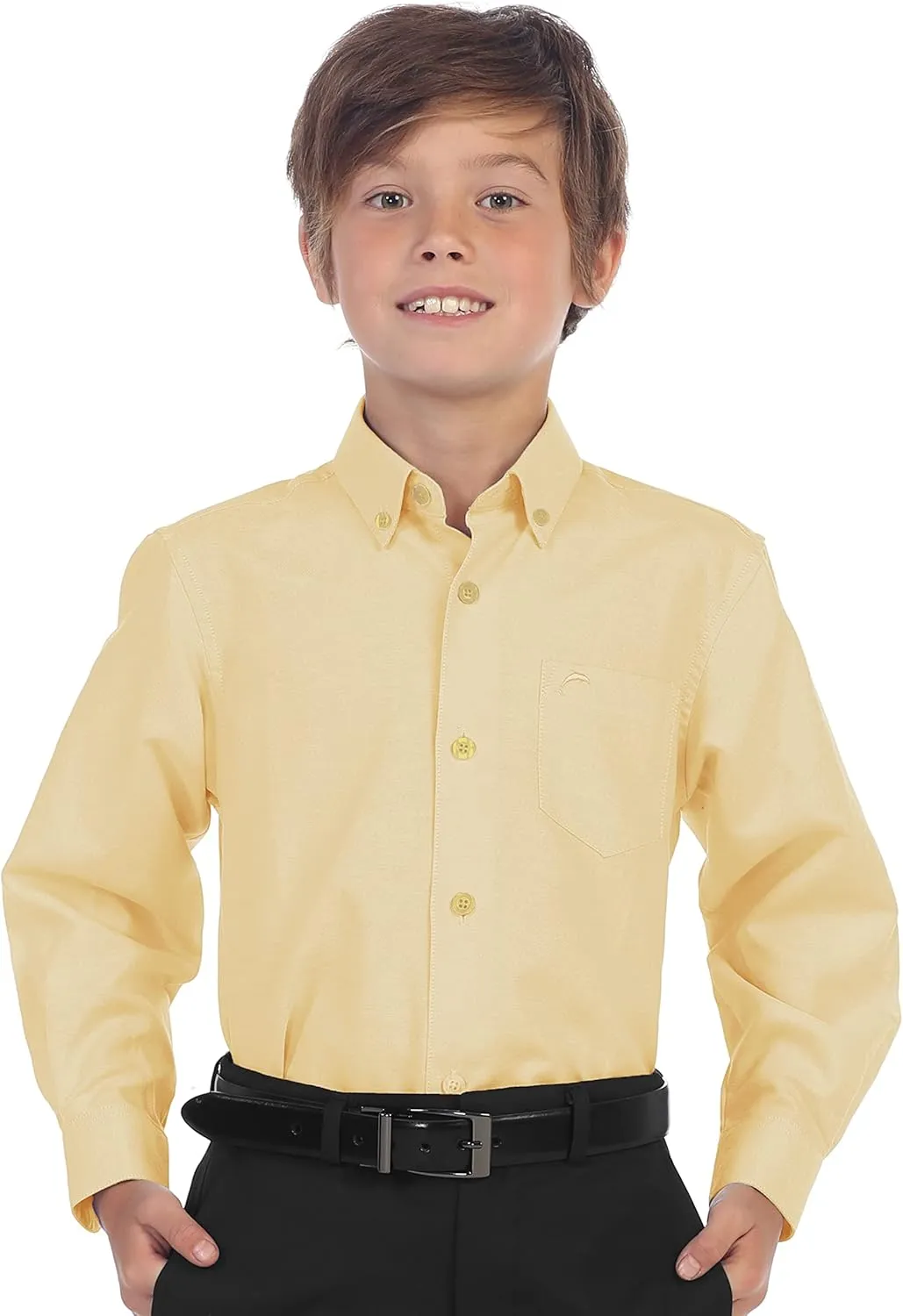 Gioberti Boy's Oxford Long Sleeve Dress Shirt