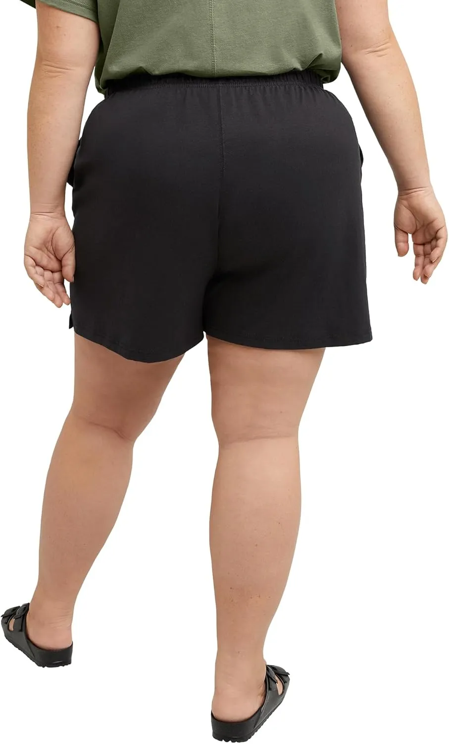 Hanes Originals, Cotton Jersey, Gym Shorts for Women, 2.5", Plus