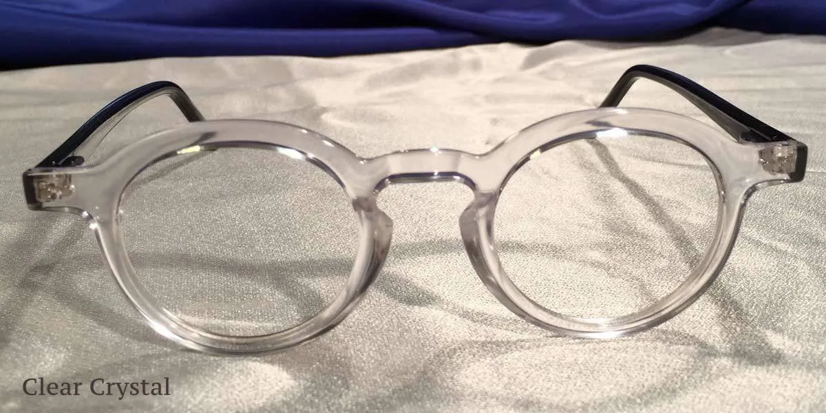 Hubbles – Translucent Rimmed Frames in Clear Crystal or Wheat