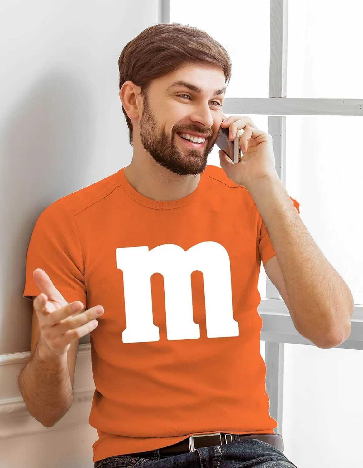 Letter M Halloween Costumes T-Shirt | Funny Cool Graphic Tee Idea | for Men