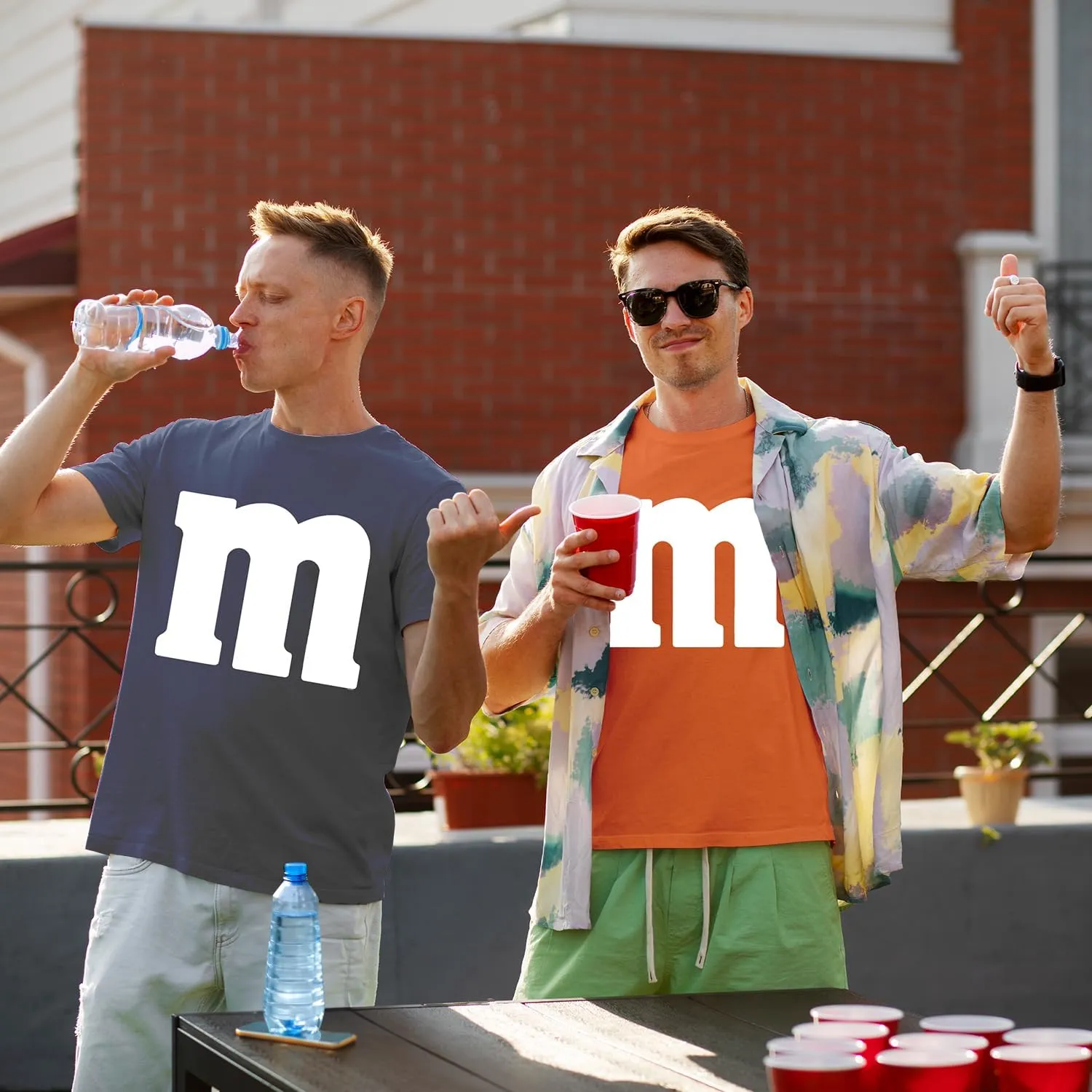 Letter M Halloween Costumes T-Shirt | Funny Cool Graphic Tee Idea | for Men