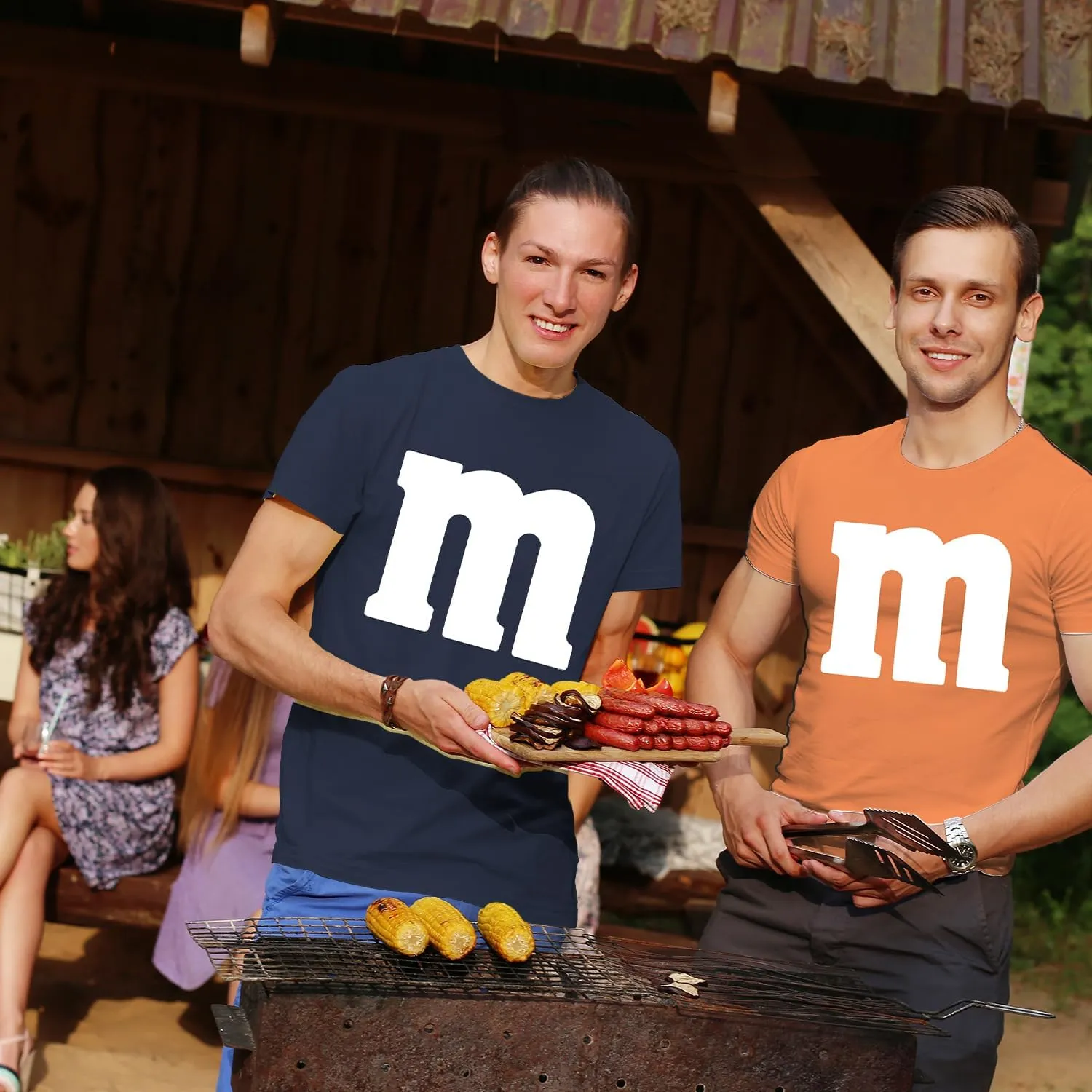 Letter M Halloween Costumes T-Shirt | Funny Cool Graphic Tee Idea | for Men