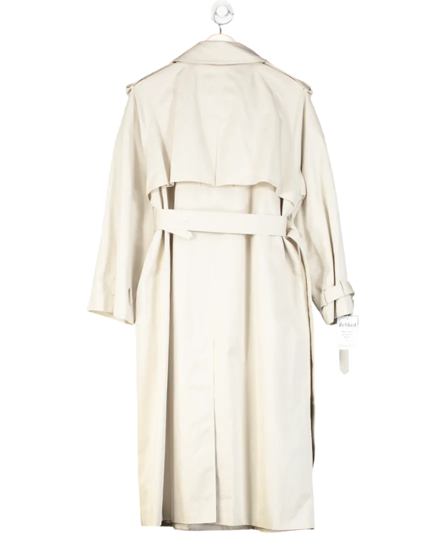 MARCÉLA Cream Juno Cotton Tencel Blend Trench Coat One Size