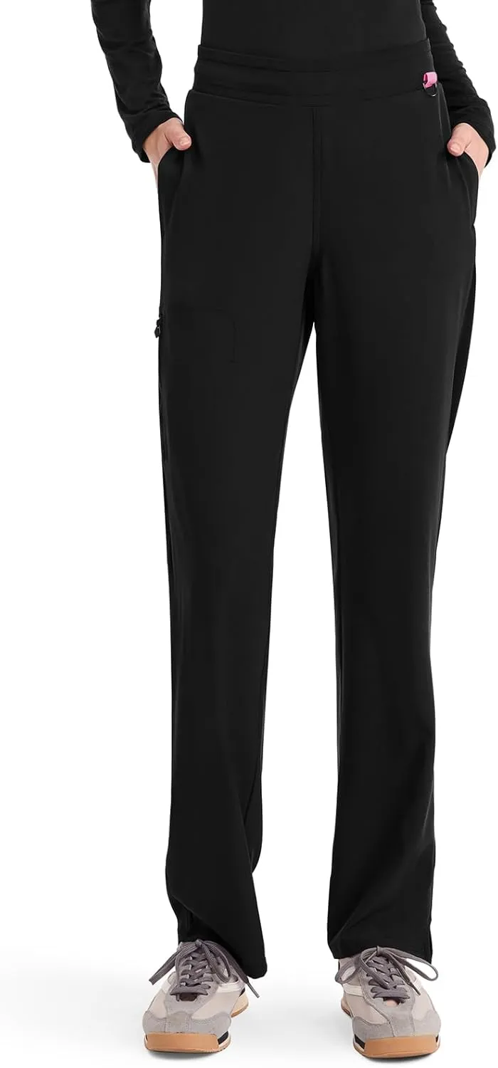 Med Couture Scrub Pants for Women Straight Leg Pull-On Pant with 4 Pockets Moisture Wicking & 360 Stretch - MC103