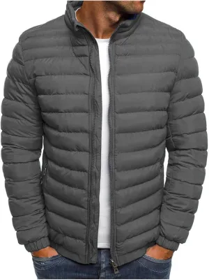 Men's Puffer Jacket Lightweight Quilted Jacket for Men Zip Up Windproof Insulated Winter Coat Warm Padded Coats