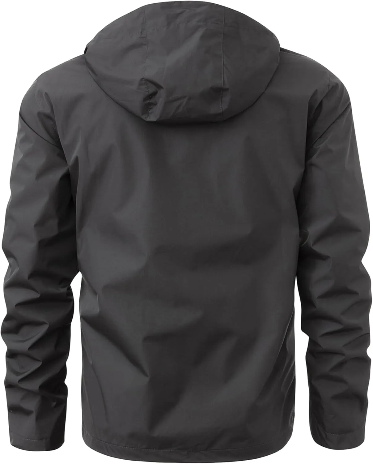 Mens Waterproof Jacket Lightweight Zip-Up Windbreaker Windproof Breathable Packable Jacket Quick Dry Jackets