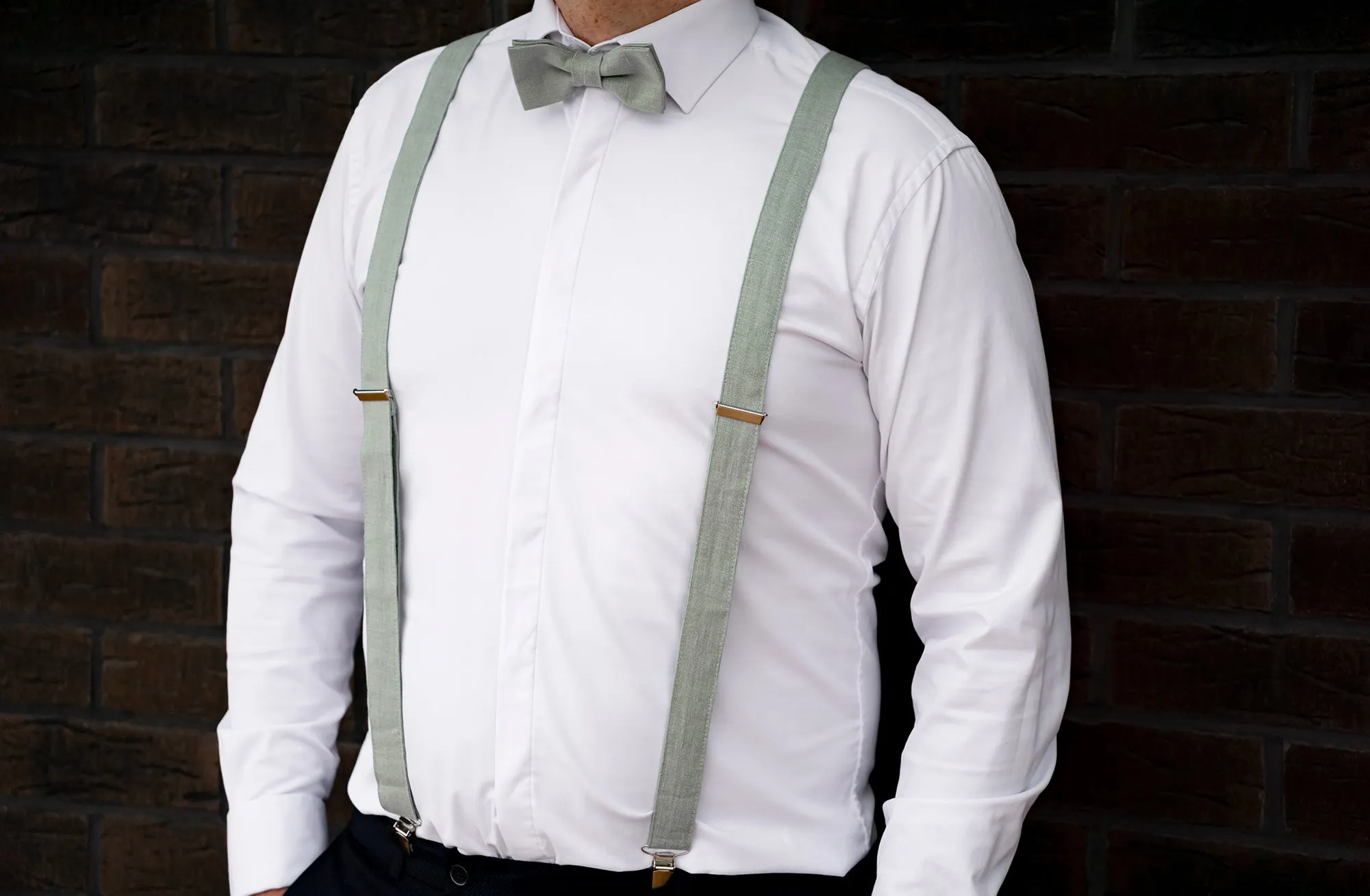 Sand-Colored Linen Bow Tie - Classic & Rustic Accessory for Weddings, Grooms, and More