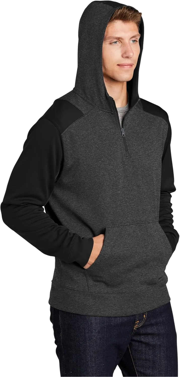 SPORT-TEK Men's Colorblock Tech Fleece 1/4 Zip